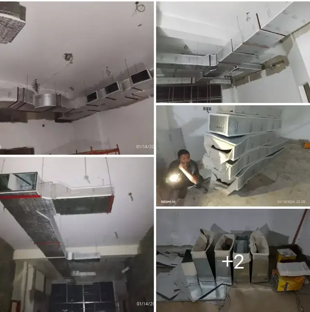 কমার্শিয়াল রেক্টাঙ্গুলার ডাক্ট ইনস্টলেশন